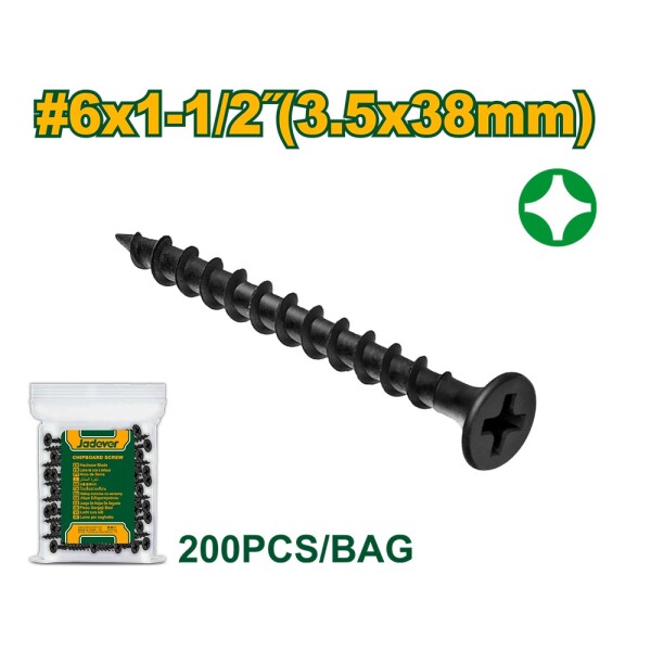 Tornillo Drywall Grueso 3.5x38mm 200pcs Tornillo Drywall Grueso 3.5x38mm 200pcs