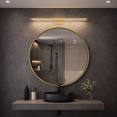 Luminaria Barra de led lineal 60cm 3EN1 DORADO