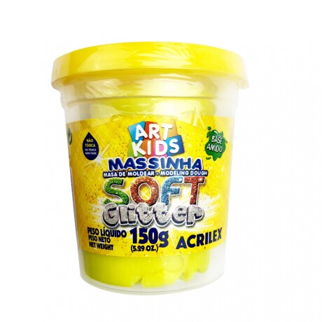 Masa Acrilex Glitter 150 grs Amarillo