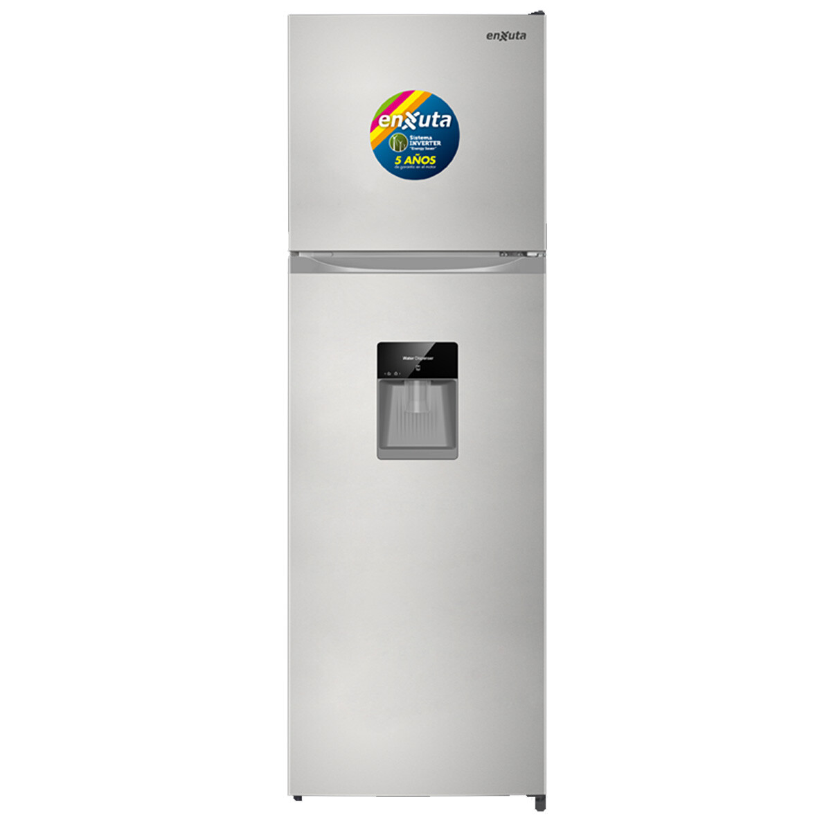REFRIGERADOR FRÍO SECO INVERTER 298 LITROS INOX CON DISPENSADOR ENXUTA 