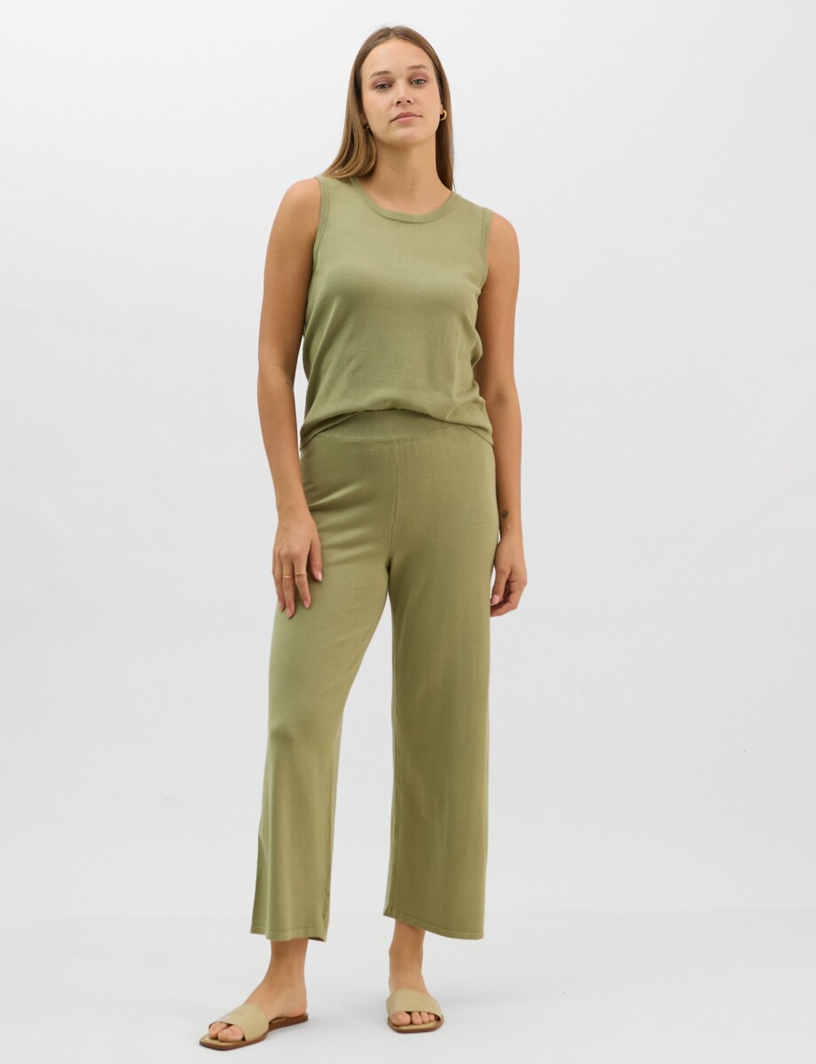 Pantalon Tejido - Oliva 