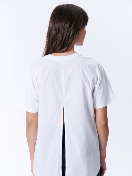 Remera manga corta detalle Blanco
