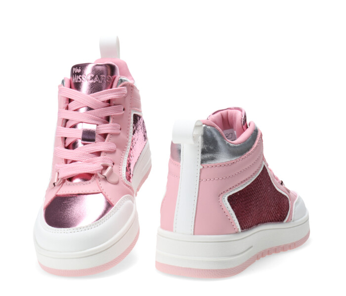 Deportivo MOSCHI estilo botita con lentejuela Pink