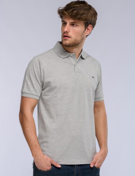 Remera polo pique lisa Gris