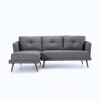 Sofá Con Chaise Triunfo - 3 Cuerpos Gris Chaise Derecho