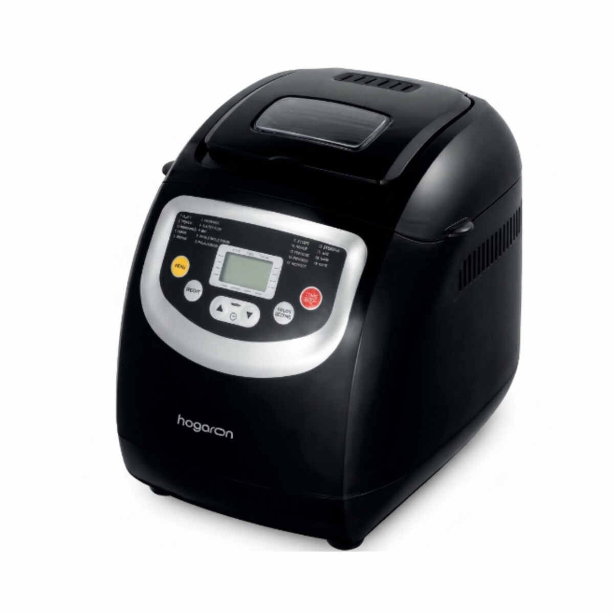 Máquina Panificadora HOGARON HGBM1 19 Programas 4 Capacidades Temporizador 15Hs Dispensador Semillas 