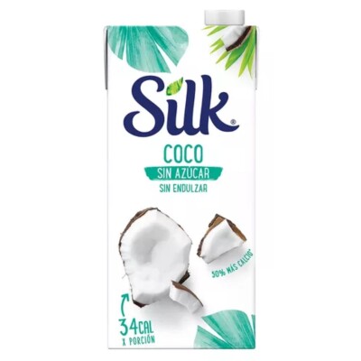 Leche Vegetal Silk Coco sin azúcar 1L Bebida Silk Coco Sin Azucar
