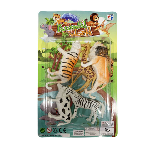 OUTLET Animales 5 pcs y palmera blíster 31*18.5*3.5 cm Outlet Animales 5 Pcs Y Palmera Blíster 31*18.5*3.5 Cm