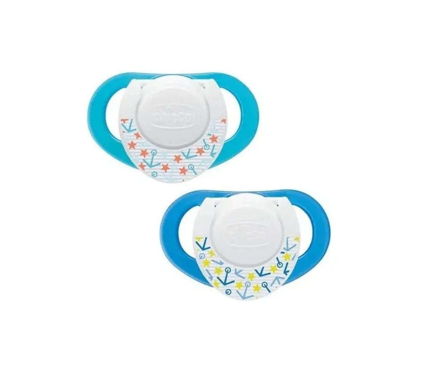 Set x2 chupetes chicco 6 a 12m - celeste 