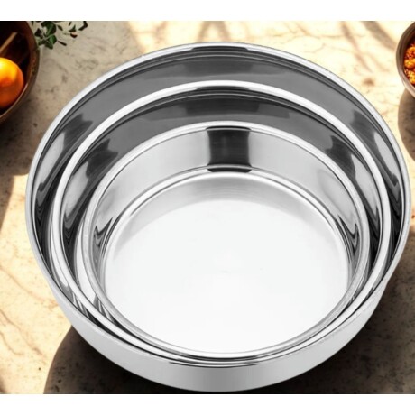 Set de 3 Torteras Redondas en Acero Inox Antiadherente Set de 3 Torteras Redondas en Acero Inox Antiadherente