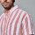 Camisa lino m/c rayada ladrillo