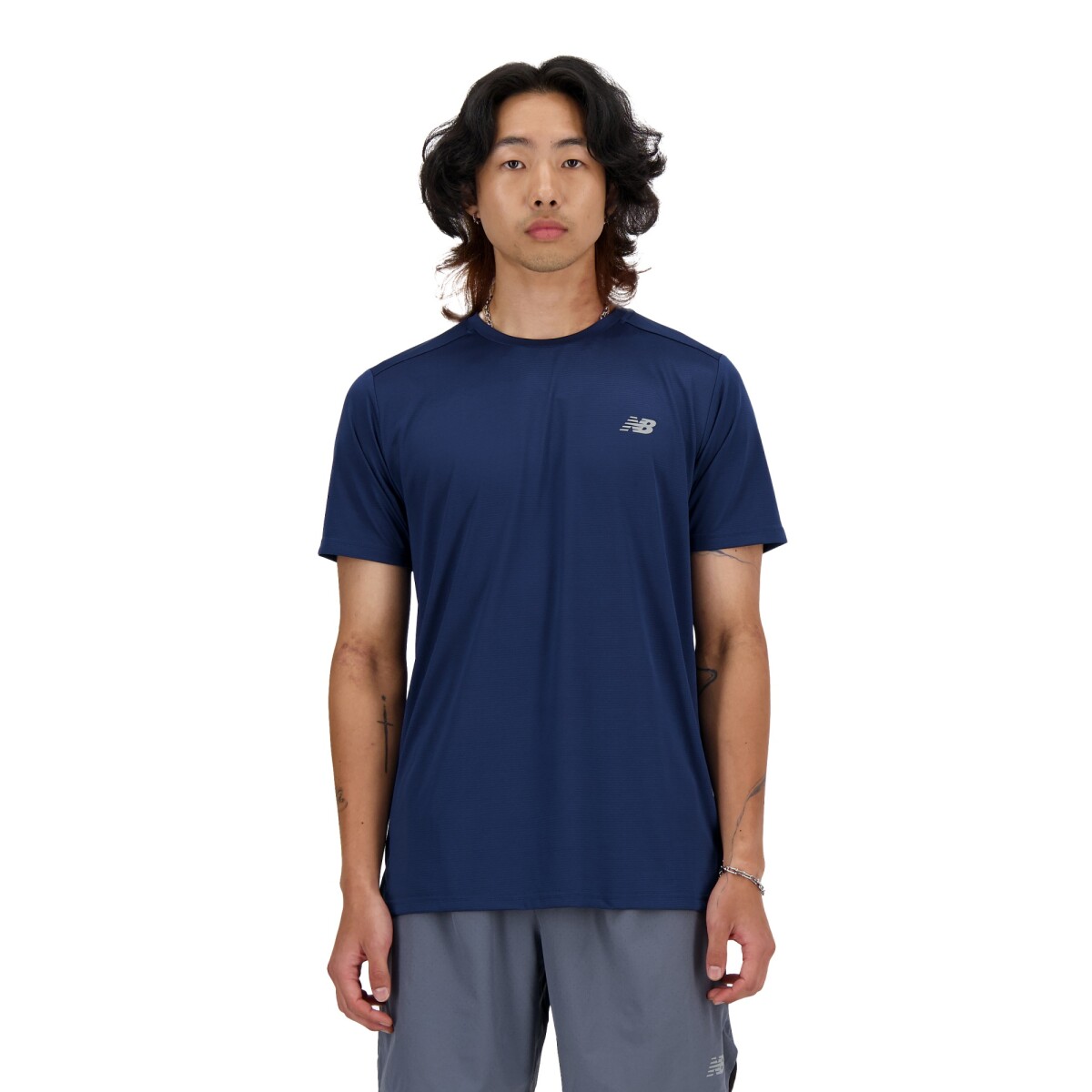 Remera New Balance de Hombre - RUN T-SHIRT - MT41222NNY - BLUE 