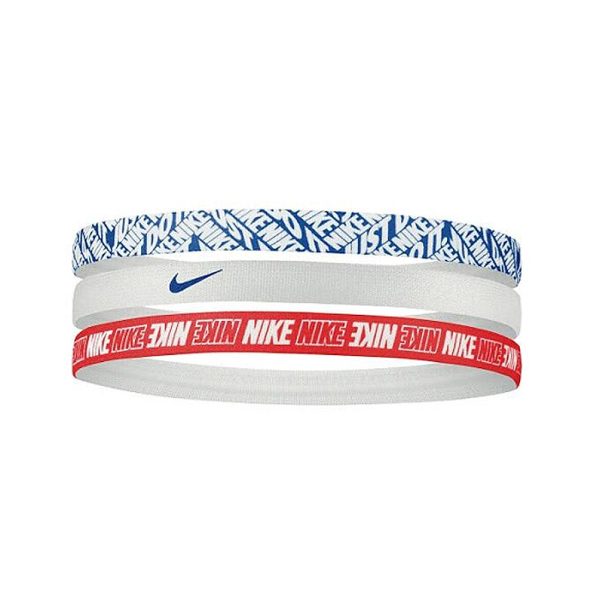 Vinchas Nike Printed Surtidas 3 Pack - Blue / White / Red - Blue/White/Red 