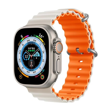 Correa Deportiva de Silicona DEvia Series Sport6 Two-Tone Band para Apple Watch 38mm / 40mm / 41mm Starlight