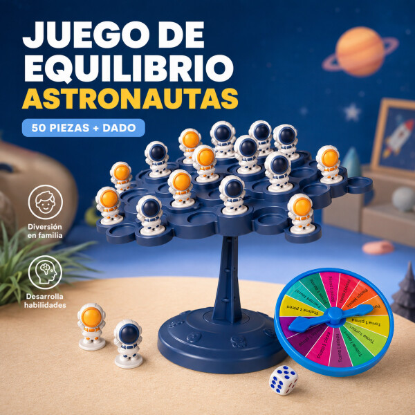 Juego de Mesa de Equilibrio Astronautas 50 Piezas Negro 1
