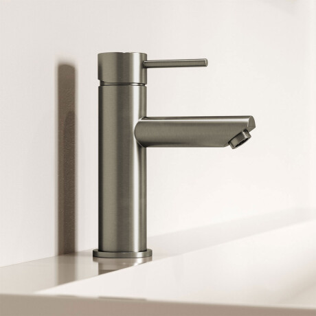 GRIFERIA LAVATORIO BAJO ACERO INOXIDABLE SATINADO RIONE GRIS-BRUSHED NICKEL