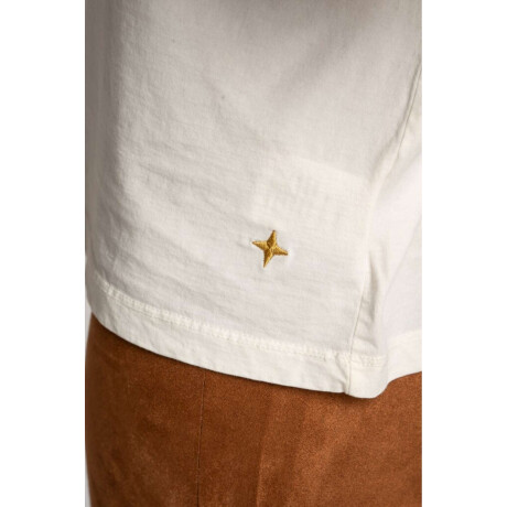Remera Algodón Manga Globo Off White