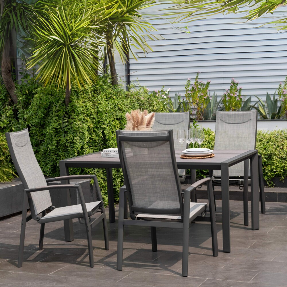 Mesa De Aluminio Para Jardín - Urbanite - 160x90 Gris