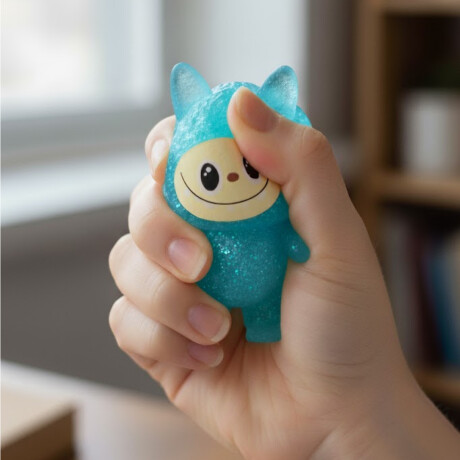 Squishy Animalitos con Brillos y Luz Celeste