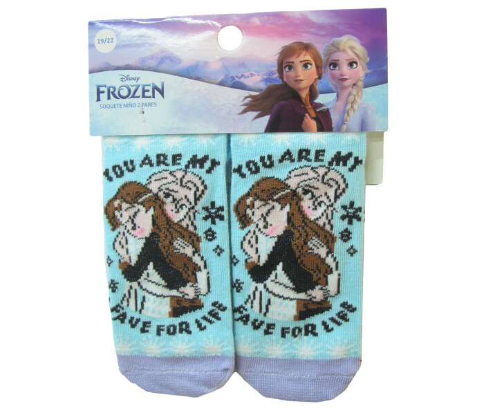 Medias x2 Frozen Celeste/Lila