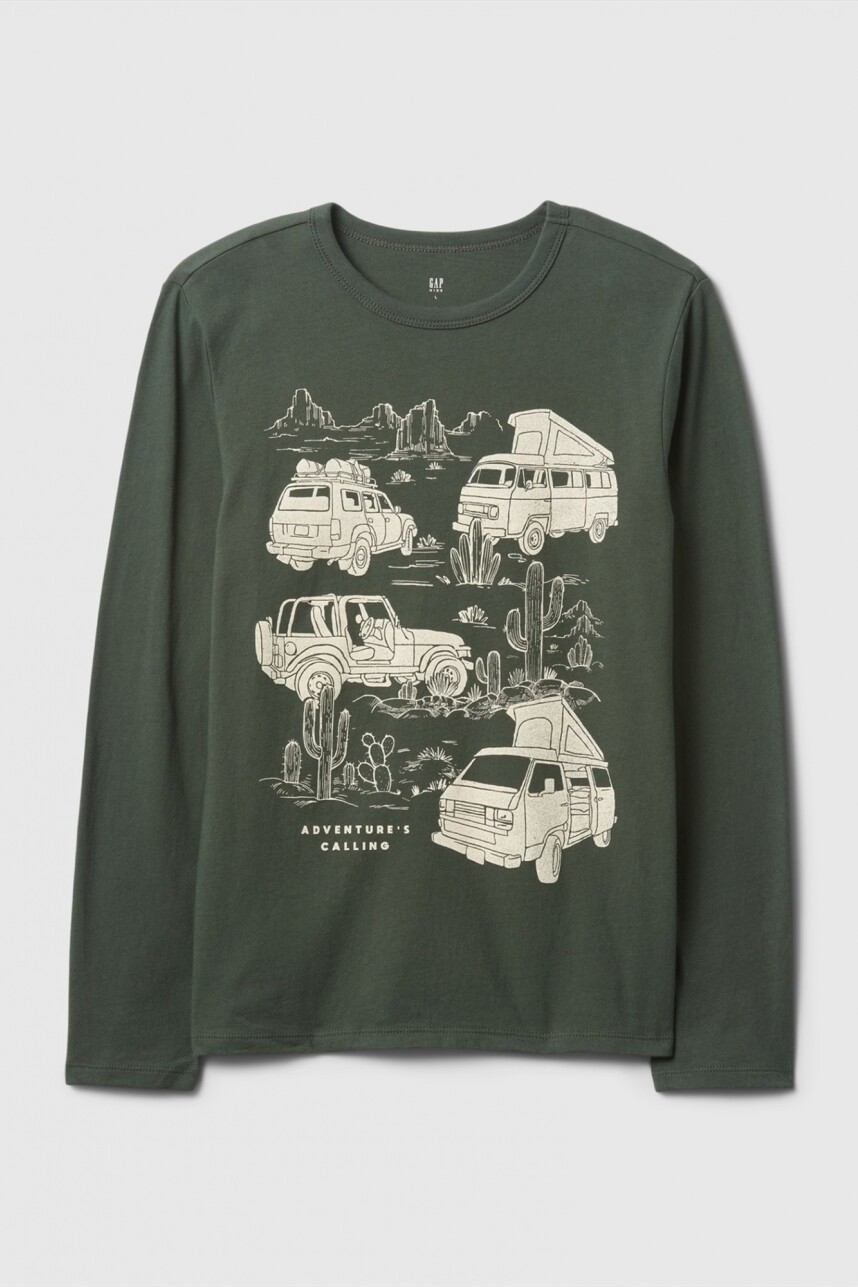 Remera Gràfico Manga Larga Niño Evergreen 585