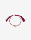 Pulseras Flexibles Metal Pulsera Flexible Cordón Corazón - Dorado