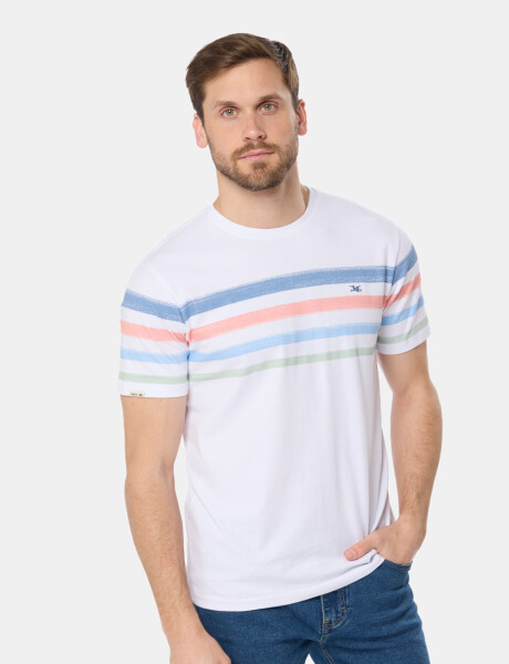 REMERA RAYADA Blanco