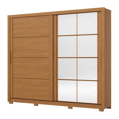 ROPERO PALACE 2 PUERTAS 4 CAJONES INTERNOS 2 ESPEJOS GUARDARROPA CLOSET ARMARIO COLOR MADERA