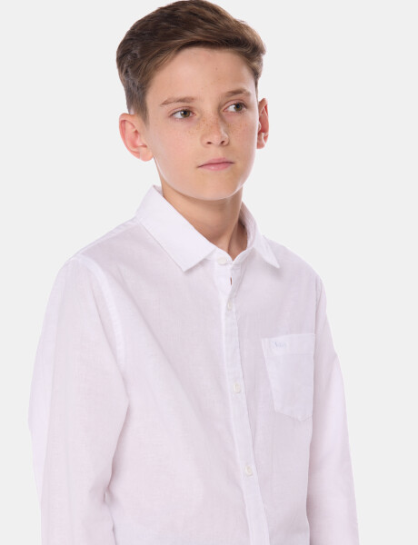 CAMISA DE LINO Blanco