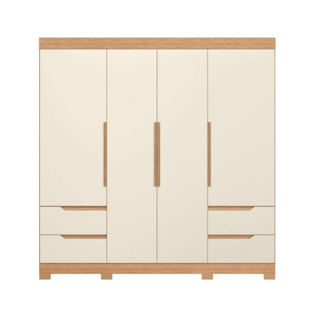 Ropero 4 puertas y 4 cajones Vivacce Roble/blanco