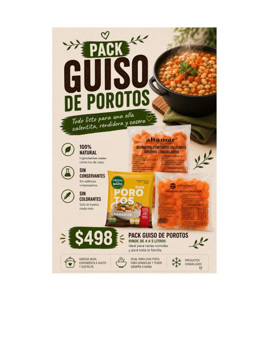 PACK GUISO DE POROTOS 
