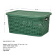 Caja simil rattan 2,5 Lts. (23x15,5x11cm) VERDE