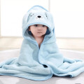 Toalla De Bebe Con Capucha Animales 80x80cm Azul