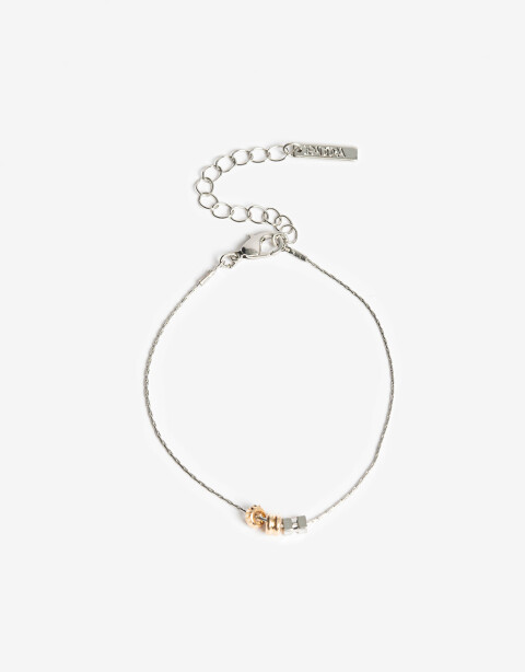 Pulseras Flexibles Metal Pulsera Flexible Con Dijes Biplating - Dorado