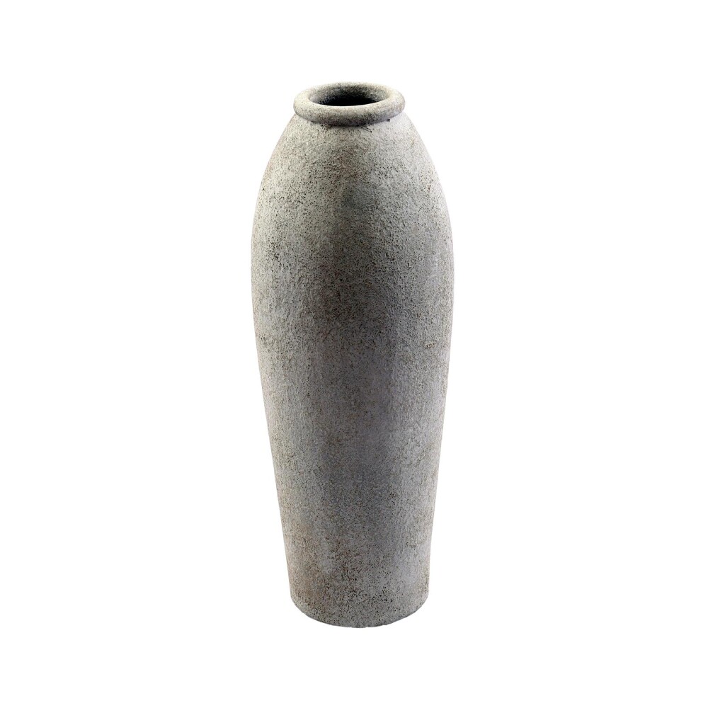JARRÓN DECORATIVO ZOE TERRACOTA BLANCO 20*20*50, BLANCO