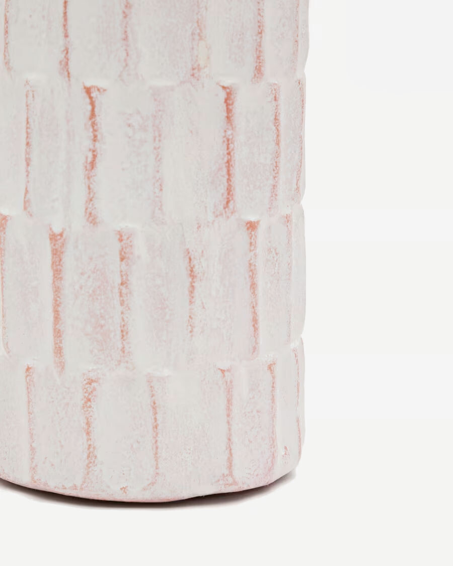 Jarrón Arisa de papel maché blanco 22 cm