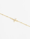 Pulseras Flexibles Cubic zirconia Collar Con Dije De La Línea Delicates. - Dorado