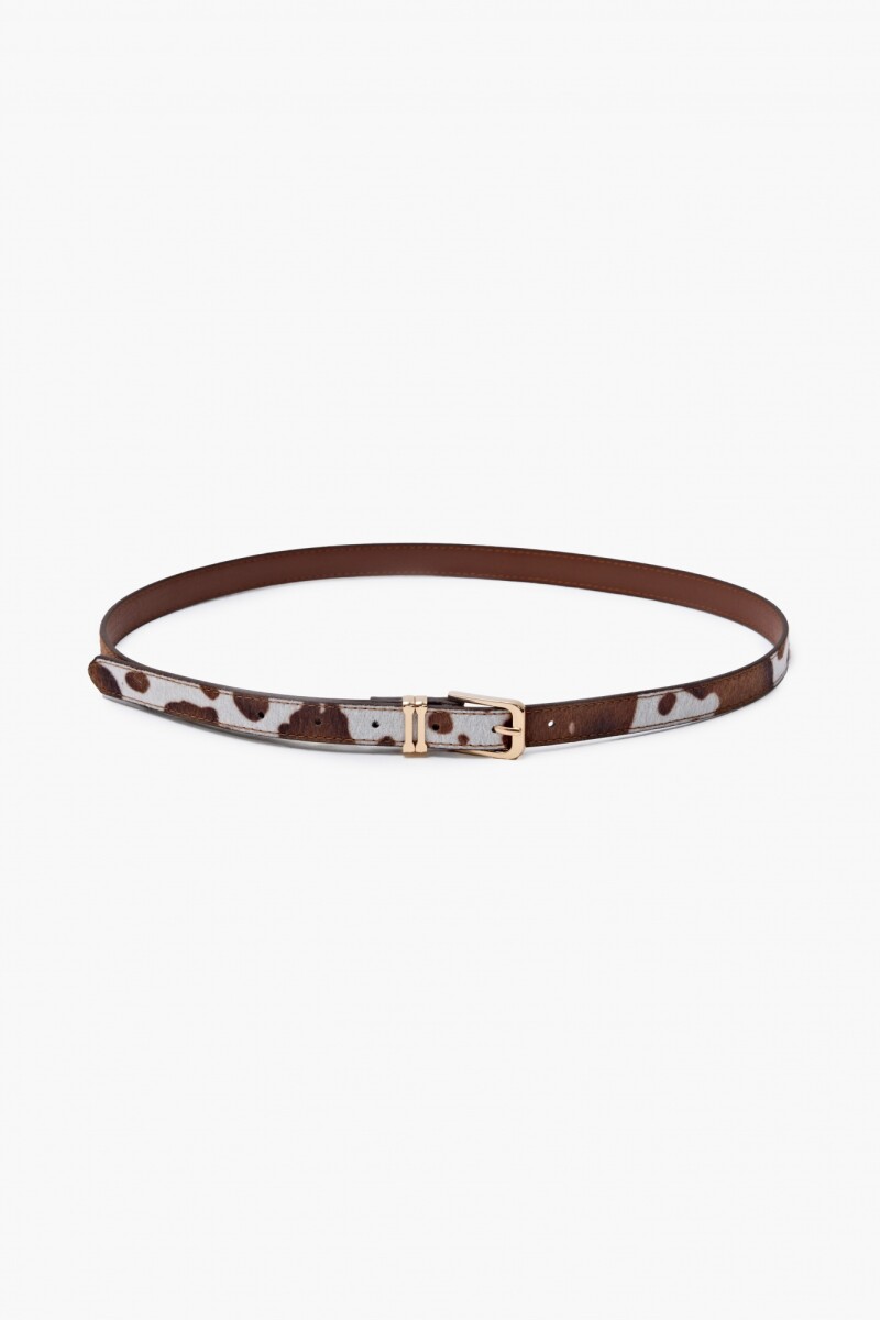 Cinturón eco piel vaca tostado