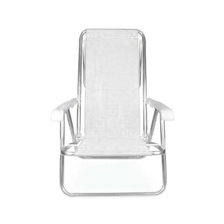 Reposera Silla Reclinable 8 Posiciones Aluminio Mor Sannet Blanco