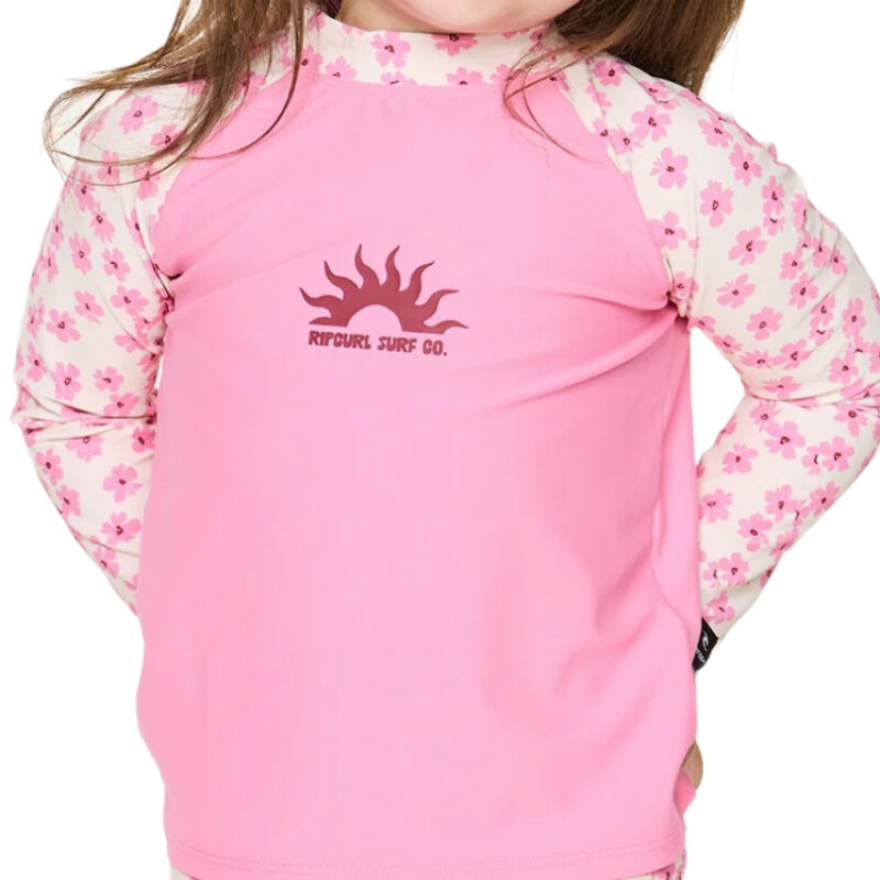 Lycra Rip Curl Party Wave 2 Piece Set - Rosa Lycra Rip Curl Party Wave 2 Piece Set - Rosa