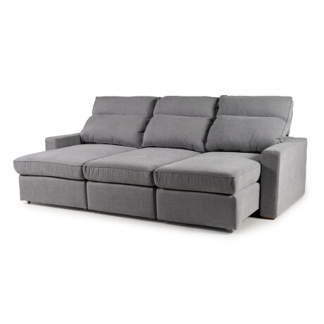 Sofá Austin (Retráctil) - Tela Microfibra - 3 módulos AA-13 (Gris)