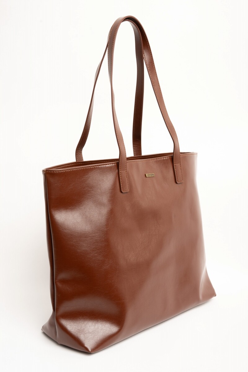 Travel Bag Cuero Vegano Chocolate
