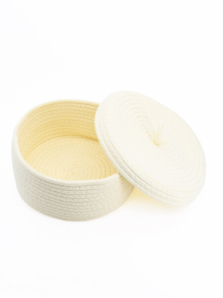 CESTO ZIGGY CON TAPA BEIGE