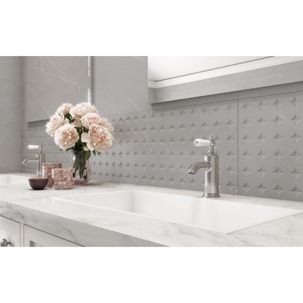 REVESTIMIENTO DECORADO MERAKI DEC GREY "A" 33.3X90 CM Revestimiento Decorado Meraki Dec Grey "a" 33.3x90 Cm