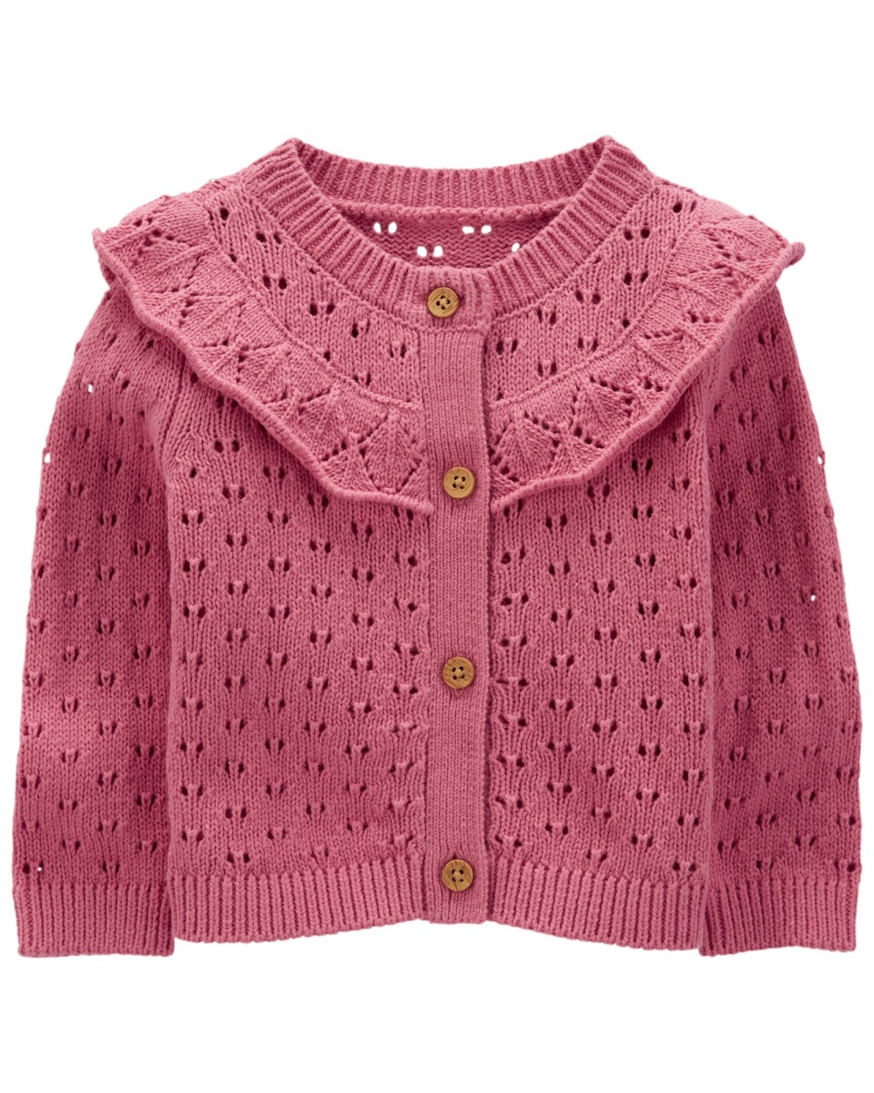 Saco a crochet, rosado 
