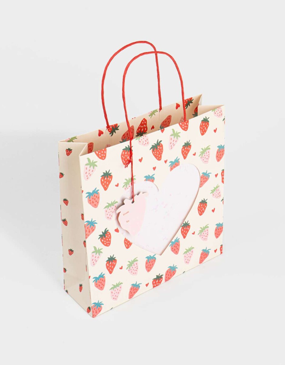 Bolsa Mediana De Cartón ''berry'' - Combinacion Multicolor 