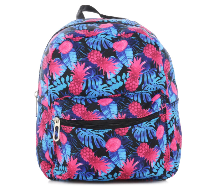 Mochila en tela estampada MICHONNE Violet/pineapples