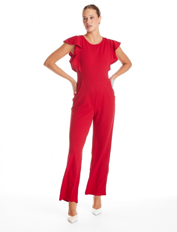 Enterito Crepe Manga Volado ROJO