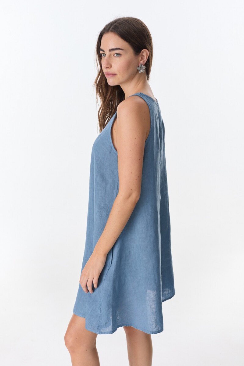 Vestido Diario Azul