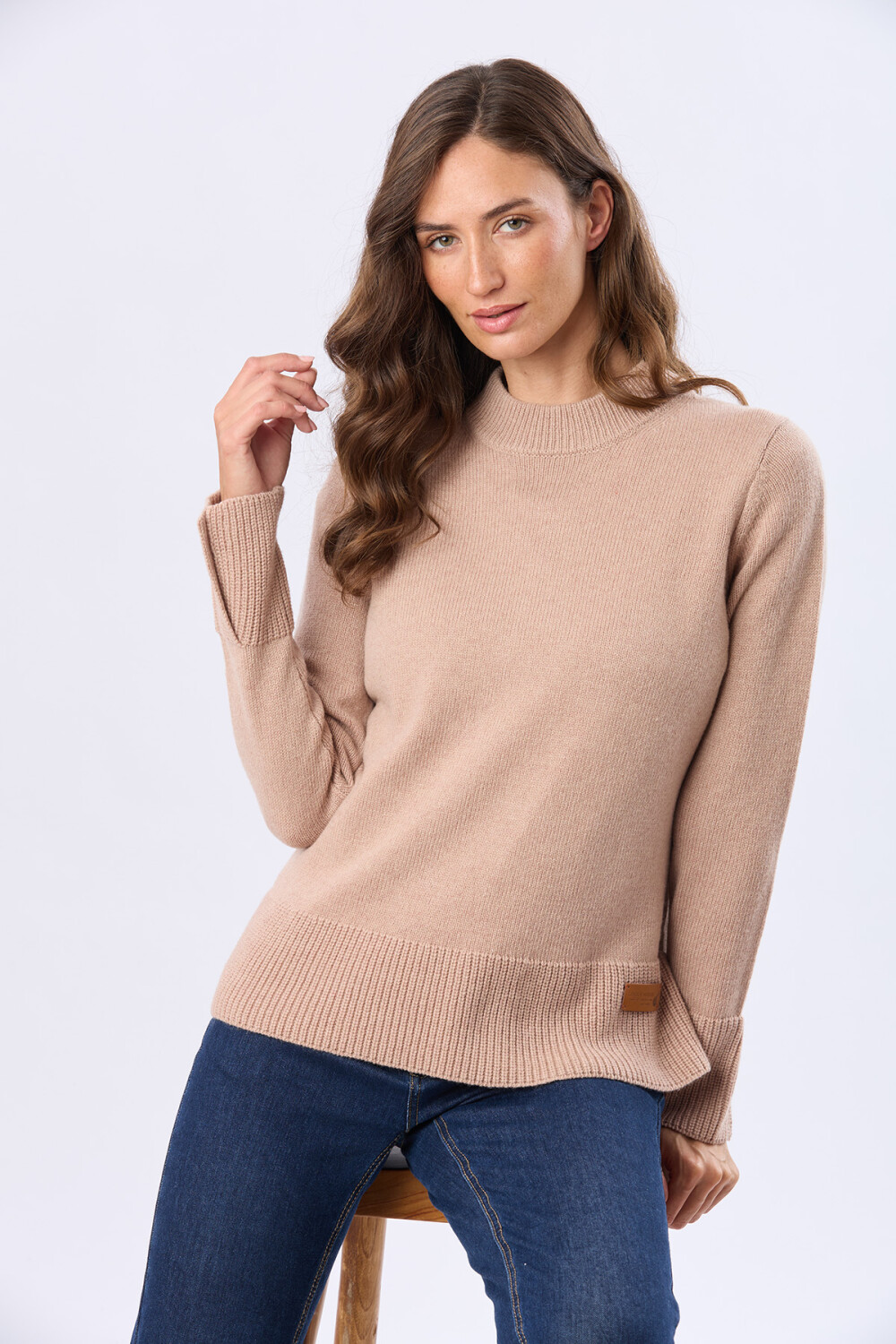 BUZO TEJIDO DE LANA Camel